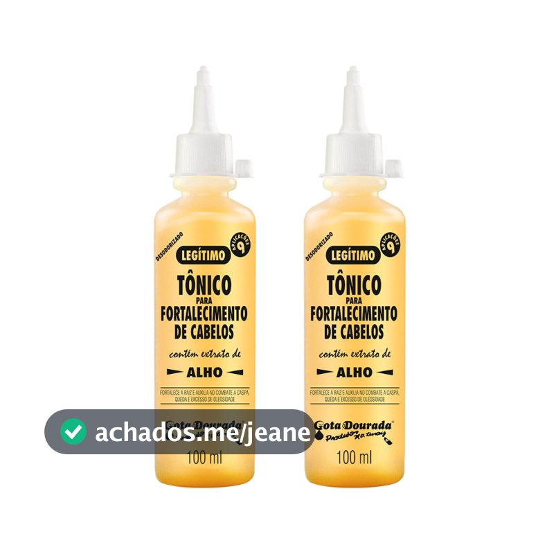 Kit 2 Tônicos Capilares de Alho Gota Dourada -  Fortalecimento de Cabelos com Extrato de Alho