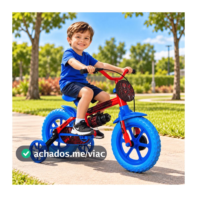 Bicicleta Infantil Aro 12 com Rodinhas Cestinha e Rodinha Resistente e Ideal para Crianças