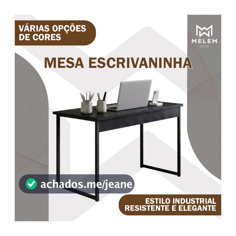 Mesa Escrivaninha Aparador 120cm Para Escritório Computador Varias Cores