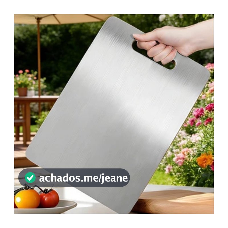 Tábua Aço Inox 304 Carne Antibacteriana Antimofo Resistente Aço Inox churrasco tábua de cozinha 34cm