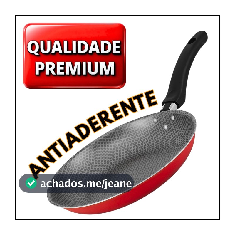 Frigideira Francesa Teflon Antiaderente Vermelha 22cm Alta Qualidade e Design Moderno
