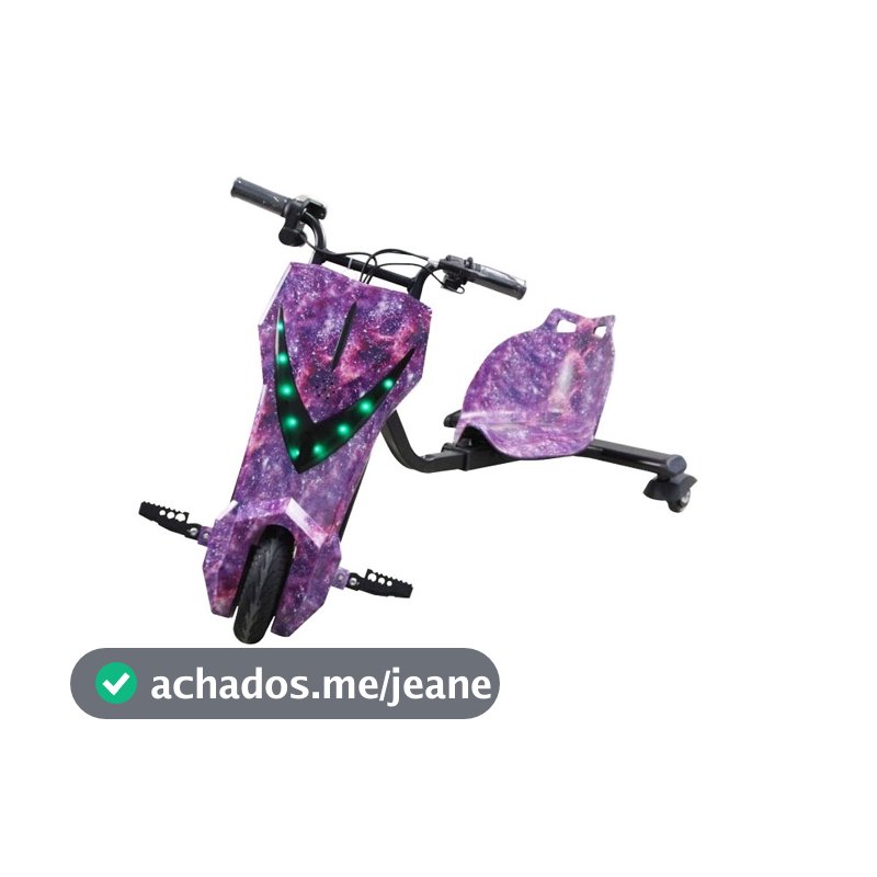 Triciclo Elétrico Drift Hoverboard 350W 3 Velocidades Infantil e Adulto