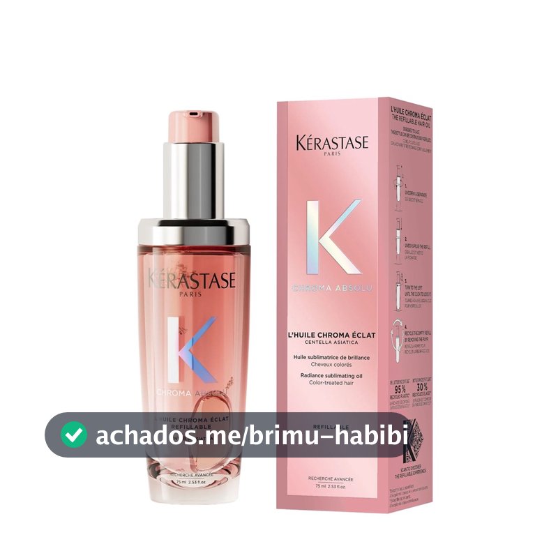 Kérastase Chroma Absolu L’Huile Chroma Éclat 75ml – Óleo Capilar para Cabelos Coloridos