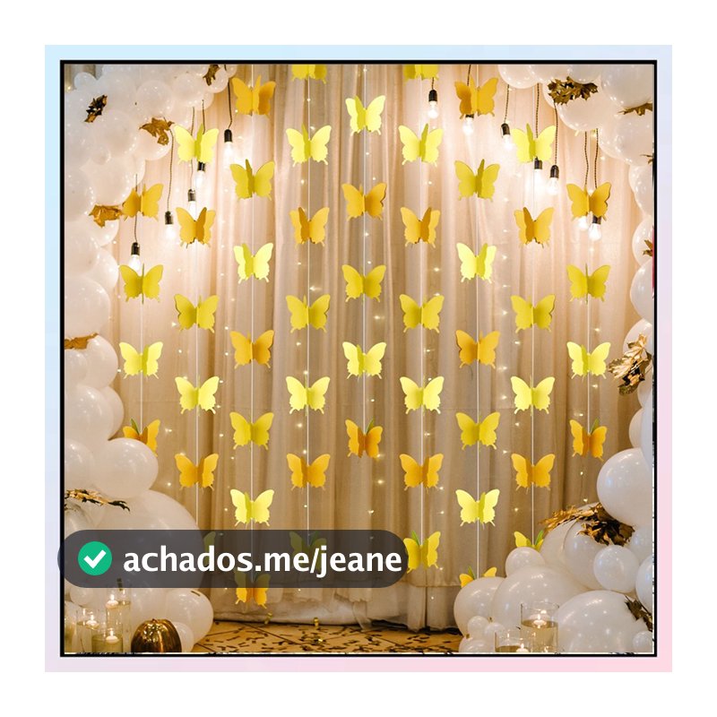 Cortina borboleta de papel colorida guirlanda decoração de festa de casamento de aniversário arco de balão pendurado decoração de janela