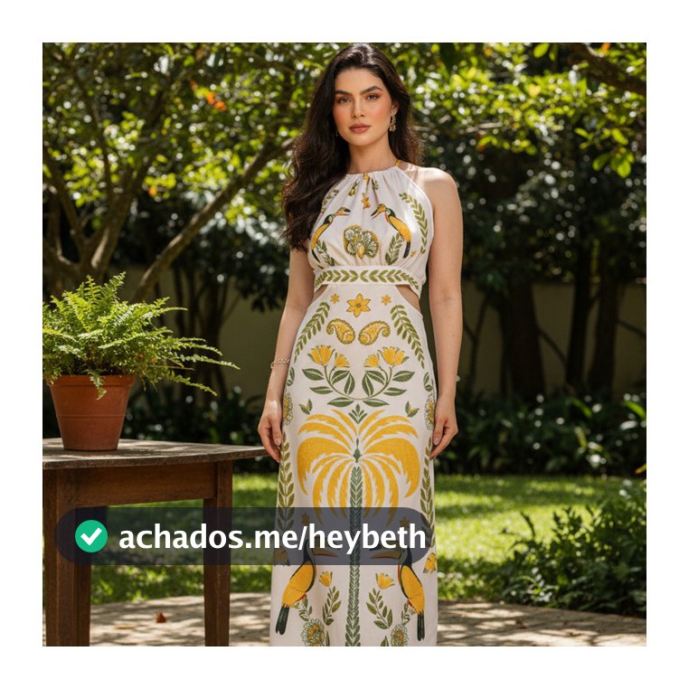 Vestido Longo Feminino Tropical Elegante Verão WE-VES-010