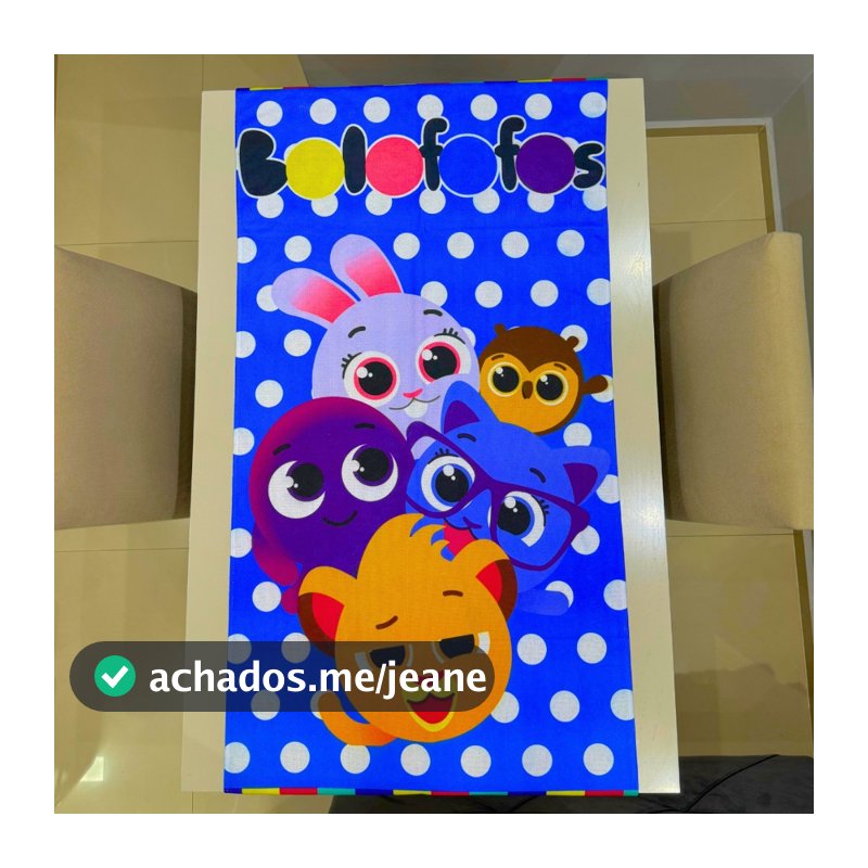Toalha Infantil Banho Praia Algodão Grande Bolofofos Azul
