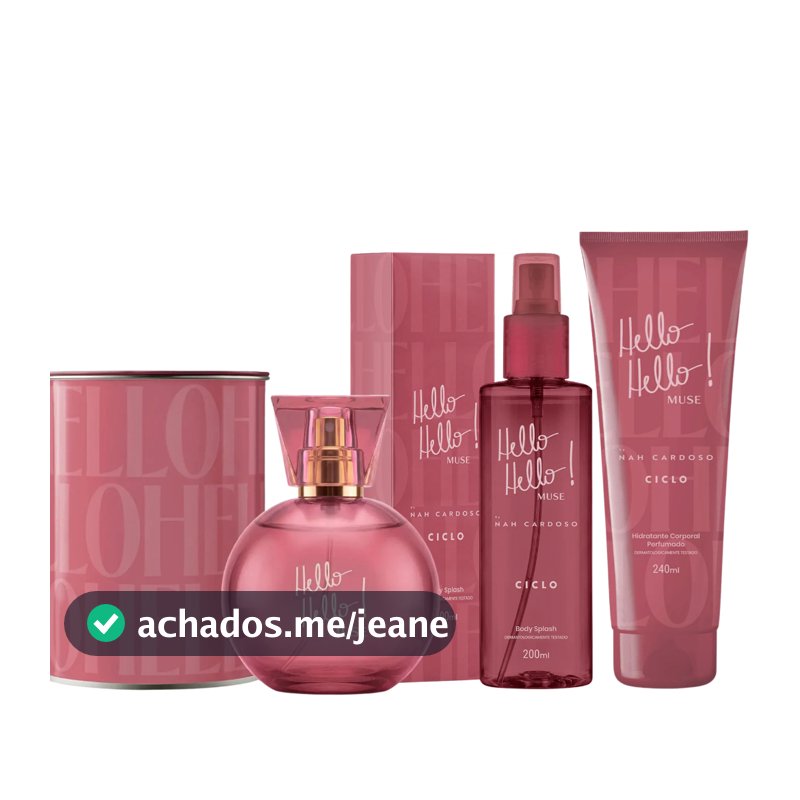 Combo Kit Linha Completa Muse Ciclo by Nah Cardoso Deo Colônia 100ml + Body + Hidratante