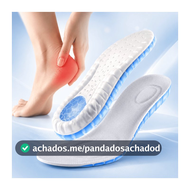 Palmilha Ortopédica  4D Anatômica Alto Conforto Tênis Sapatos