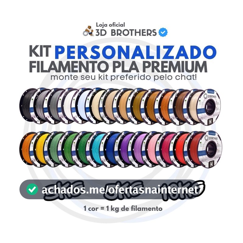 KIT FILAMENTO PLA PREMIUM 3D BROTHERS - PERSONALIZADO