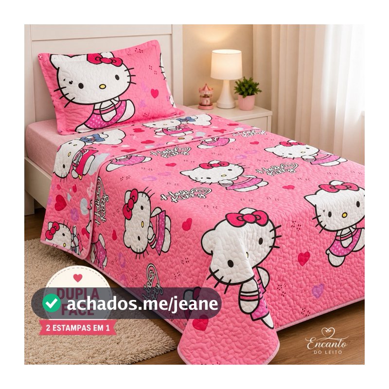Kit Cobre Leito Infantil Solteiro Dupla Face Matelado Colcha 1,60x2,40 Toque Macio Não Desbota Envio Rápido
