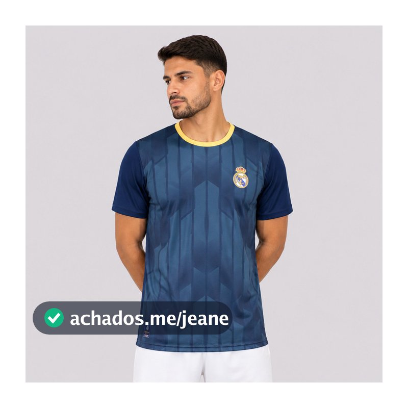 Camisa Real Madrid Campeones Azul Marinho