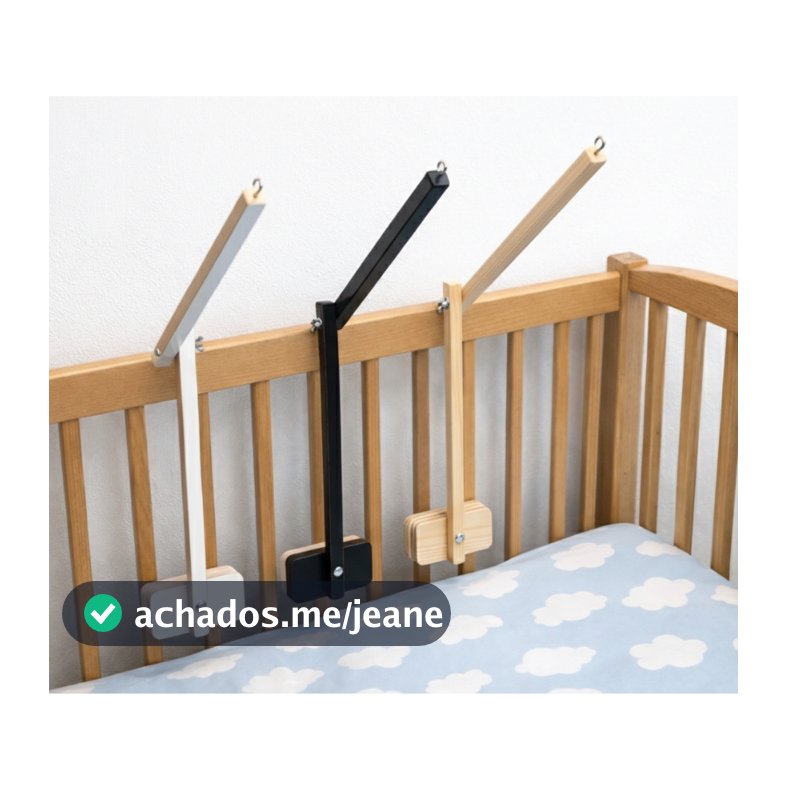 Suporte Mobile Infantil Madeira Altura Regulável Berço Bebê