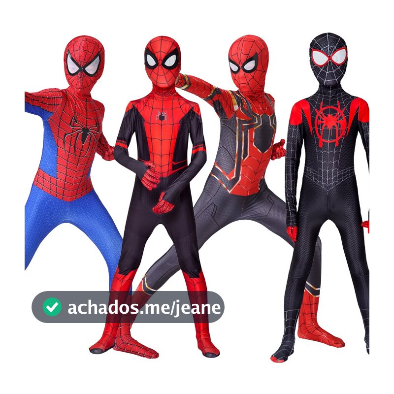 Macacão do Homem-Aranha para Crianças de 2 a 12 Anos, Fantasia Casual de Cosplay 5148