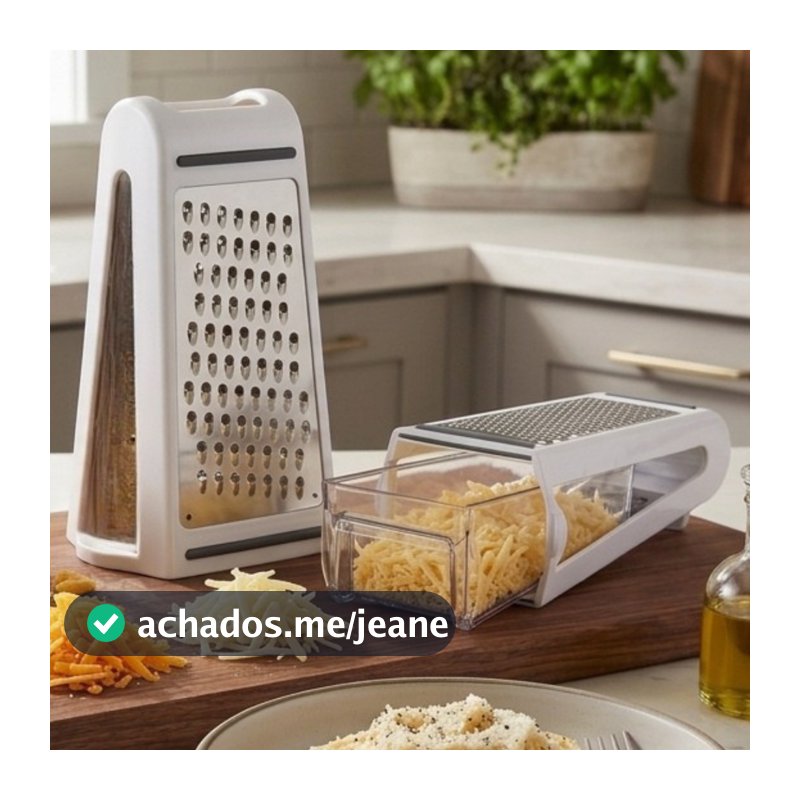Ralador de queijo com compartimento reservatório 480ml
