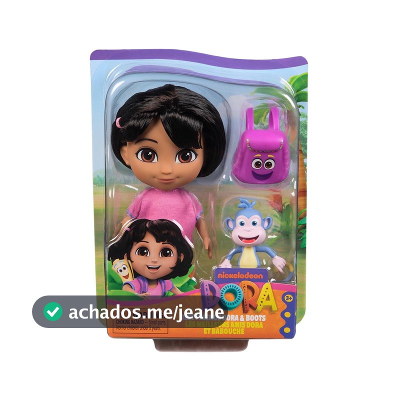Dora Aventureira - Boneca 15cm Com Macaco Botas E Mochila