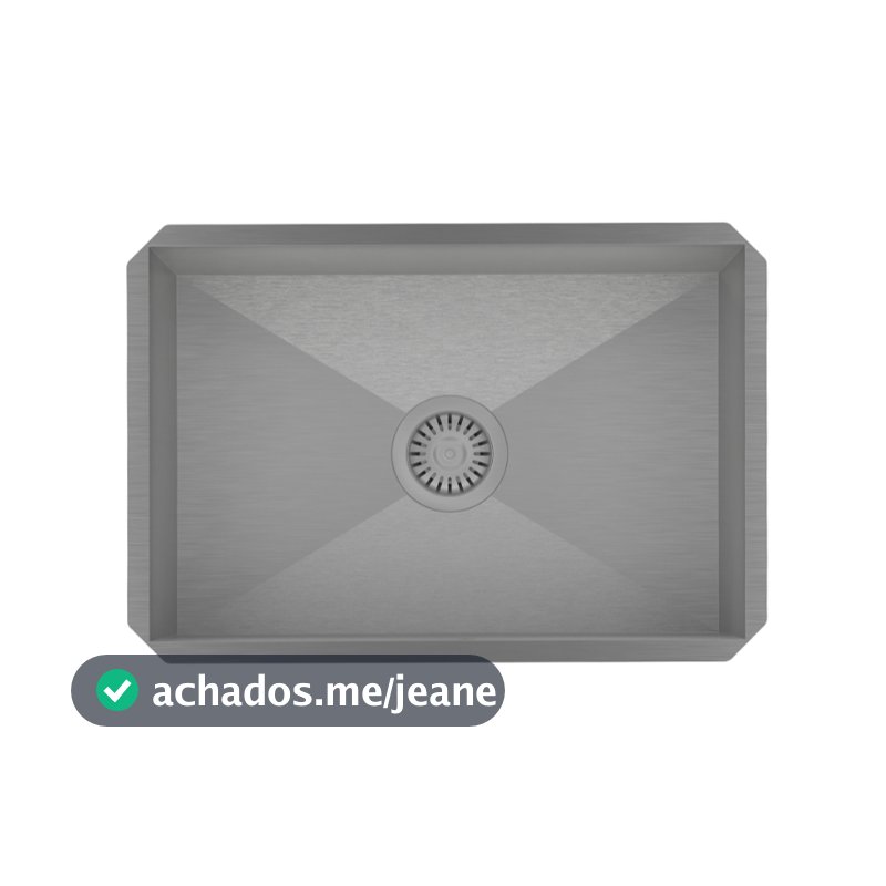 Cuba Pia Cozinha Gourmet Aço Inox 304 Retangular Acabamento Escovado 58x40 Tubrax