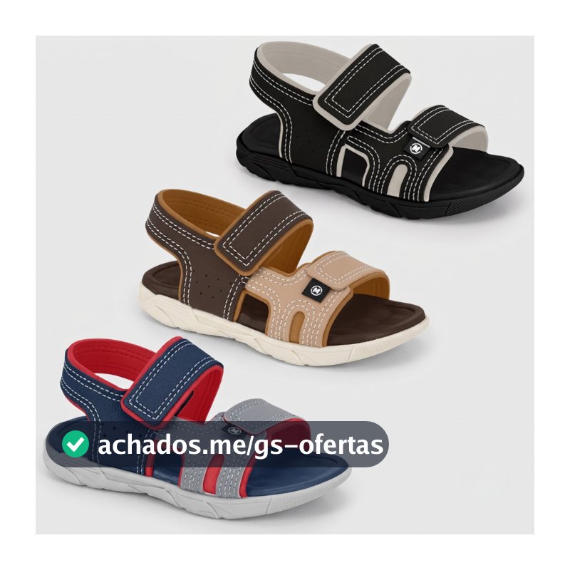 Sandália Papete Infantil Menino Molekinho Masculina Básica Conforto ORIGINAL