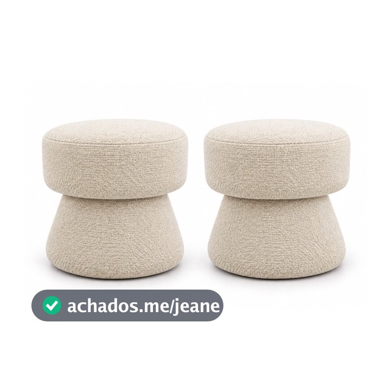 Kit Puff Cogumelo Lojas Ms Decor Boucle Design Atualizado