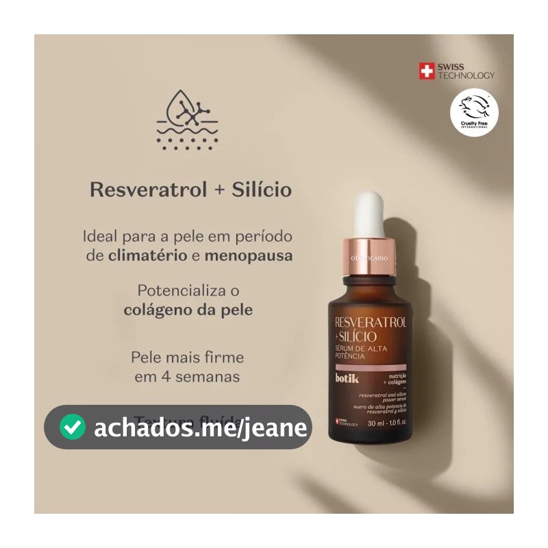 Sérum de Alta Potência Botik Resveratrol E Silício 30ml O Boticário
