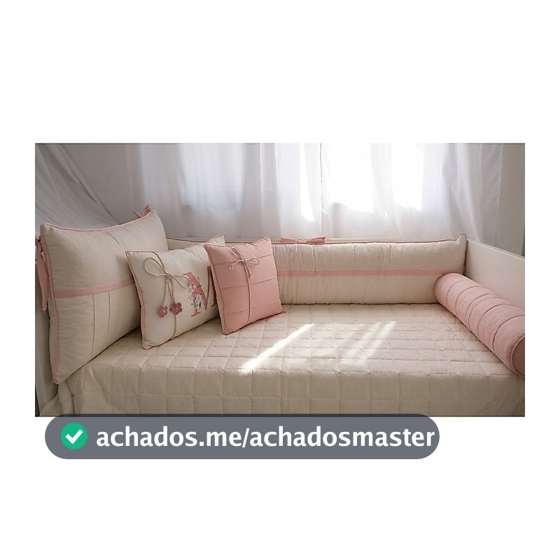 Kit Berço Americano Menina Bita Rose Blush 11 Peças Algodão