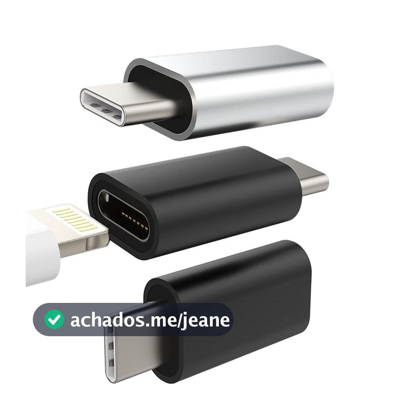 Adaptador Conector Conversor OTG Plug Usb-C Compatível Com Lightning