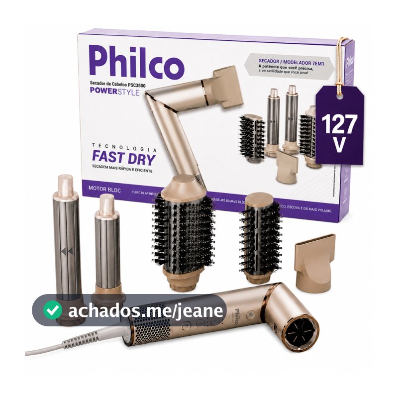 Secador De Cabelos 4 Em 1 Dobrável PSC3500 127V Philco