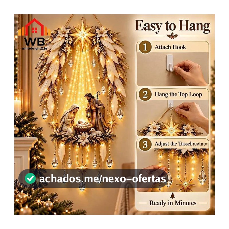 WBHG Natal Em Cascata LED Luz De Parede Quente Brilho Macio Fácil Instalação De Pasta Decoração De Férias Para Escada En