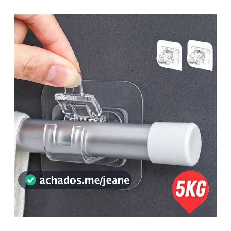 2/4/8pcs Ganchos Autoadesivos Para Suporte Para Barra de Cortina Adesivo Instalação Sem Pregos e Ajuste