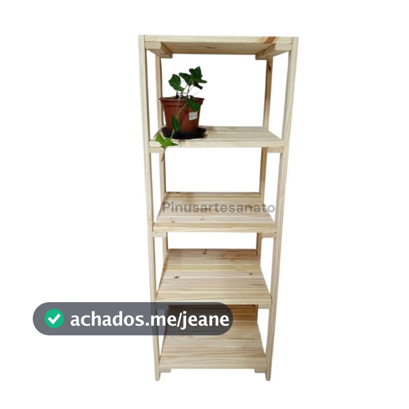 Estante Organizadora 5 Prateleira De Madeira pinus 118x40x40imagens e foto feito e produzido na loja. são todas Reais .