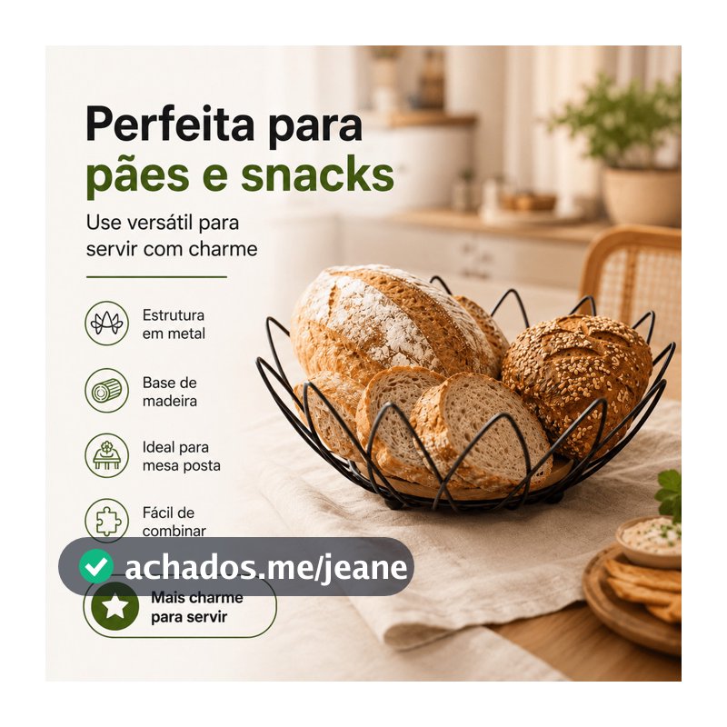 Fruteira de Mesa ou Cesto Multiuso Portátil Tigela Organizadora para Casa Cozinha Escritório