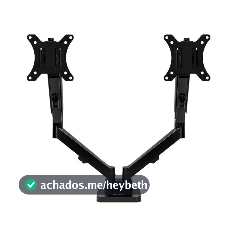 Suporte Articulado Para 2 Monitores 13 a 32 Pistão a Gás Zinnia Nimbo 210 Preto,ZNO-ZNNBO210-BK01-V2