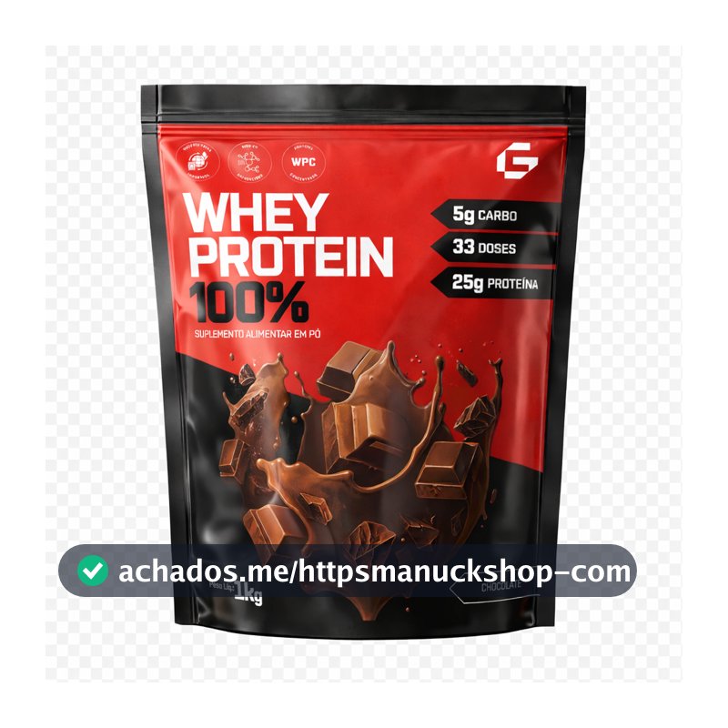 Whey Protein Concentrado Grow - 1kg 25g Proteína por Dose, Alta Concentração de BCAAs, Baixo Carbo e Gordura