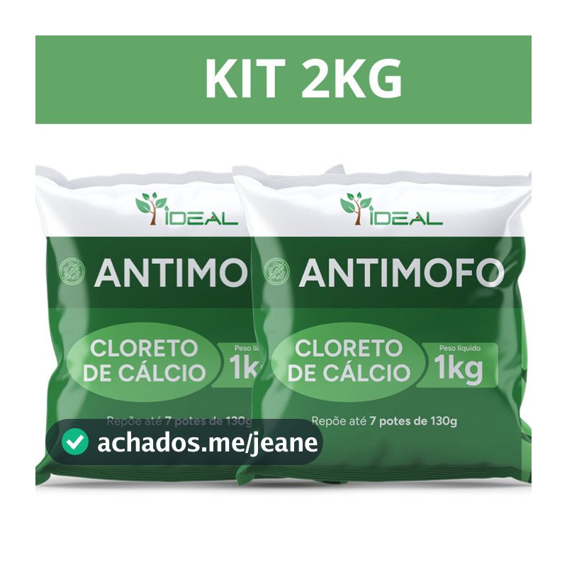Desumidificador Anti Mofo 2kg Coreto de Cálcio em Bolinhas para Armário Closet Sapateira Carro