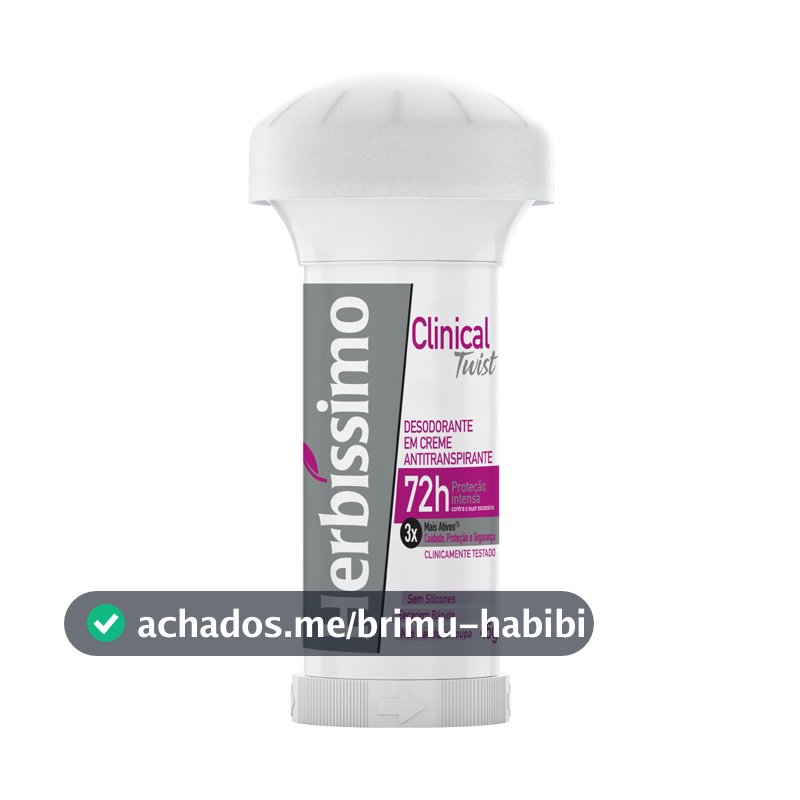 Desodorante Twist Antitranspirante Herbíssimo Clinical Rosa 45G