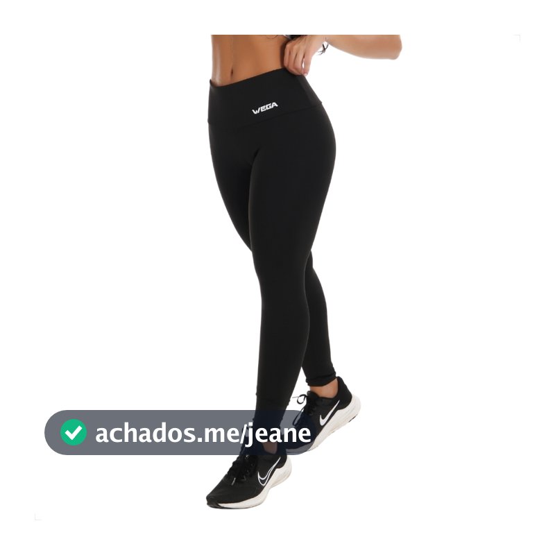 Calça Legging Feminina  Cós Alto Pala Dupla Fitnes Academia Suplex Leg Roupa Treino