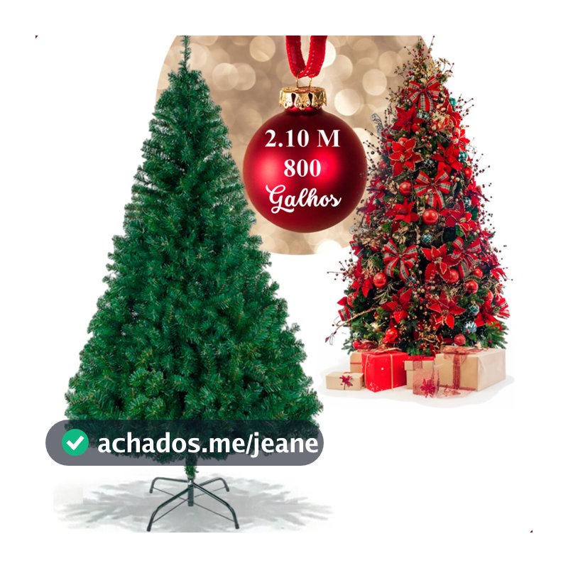 Árvore De Natal Grande Luxo 1,20 - 1,80 - 2,10 Bem Cheia Premium de 200,600 ou 800 galhos