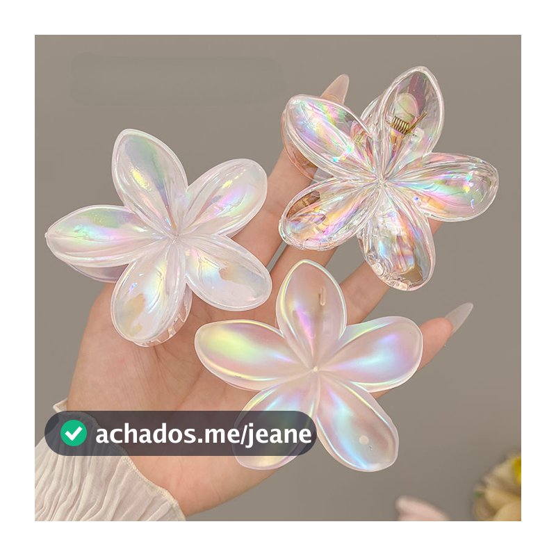 Plumeria Laser Sereia Flor De Clip De Cabelo Barrettes Beach Hairpin Acessórios