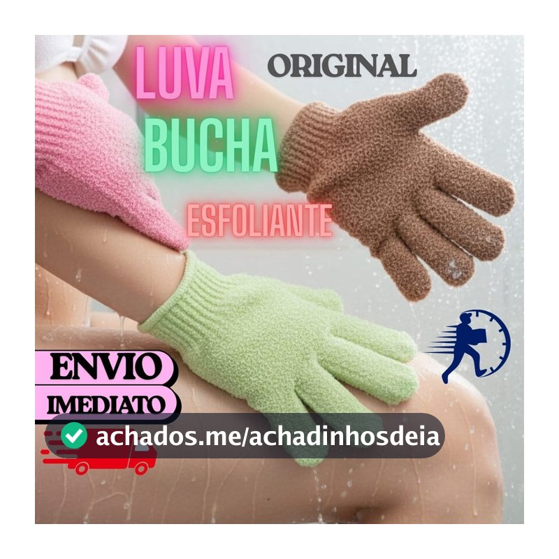 ESPONJA BUCHA DE NYLON ESFOLIANTE P/BANHO MOD. LUVA 18X12,5CM COLORS AFD02005 RIO DE OURO