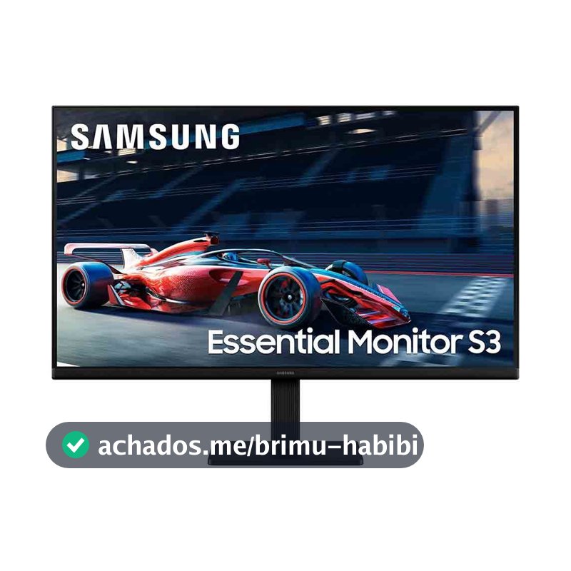 Monitor Gamer Samsung S3 24" FHD, IPS, 100Hz, HDMI e VGA, Preto - LS24D300GALMZD