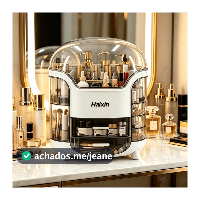Porta Maquiagem compartimentos Com 11 Acrílico Grande Com Tampa Porta Cosméticos Batom Pincel Beleza Banheiro Quarto