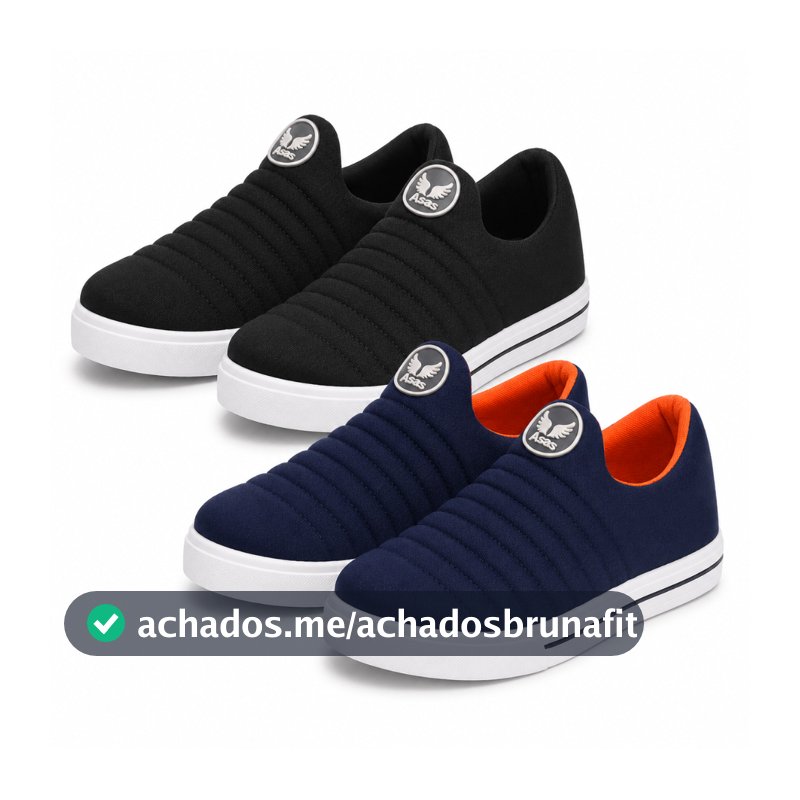Kit Tenis Infantil Menino 02 Pares Fleca Calce Fácil Leve e Confortável Slip On Escola Festa