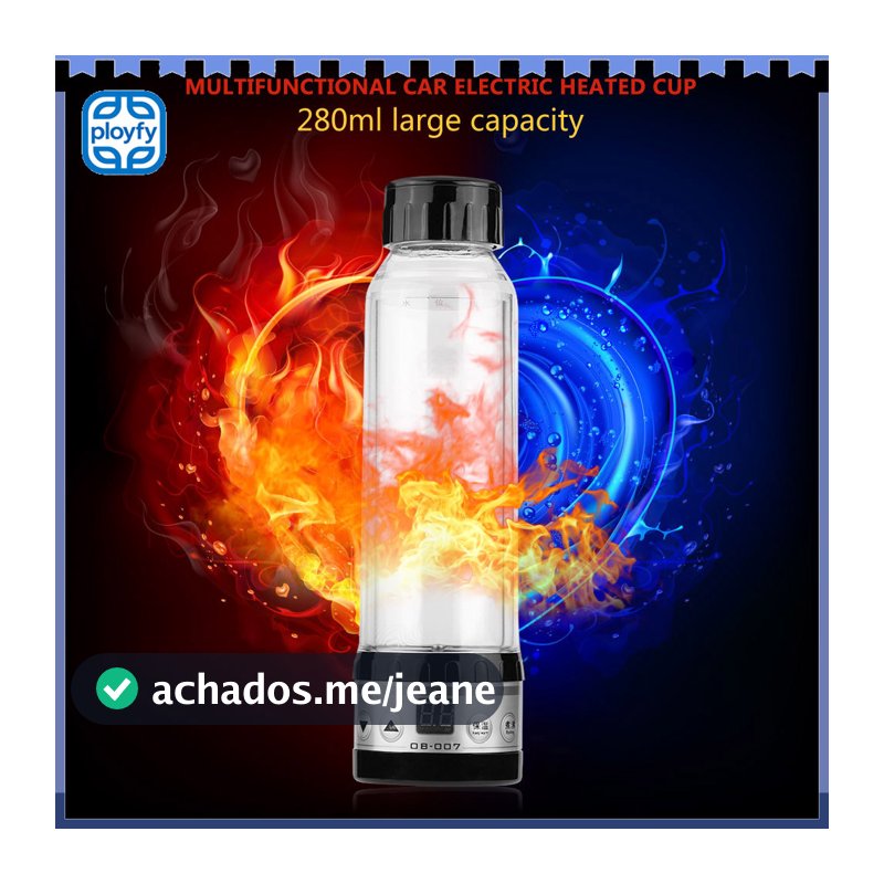 Ployfy Gototop chaleira elétrica para carro inteligente, 280ml, canecas de viagem, garrafa para beber café, alimentada