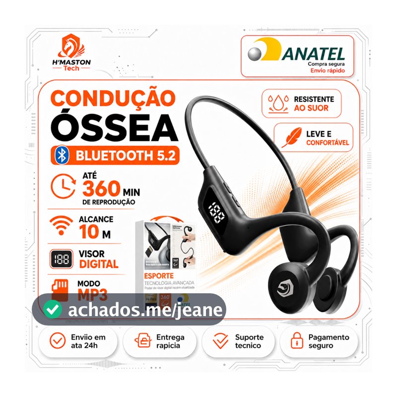 H'MASTON F921 Fone Condução Óssea Fone Para Corrida Fone De Ouvido Para Corrida Fone De Ouvido Esportivo Fone Bluetooth