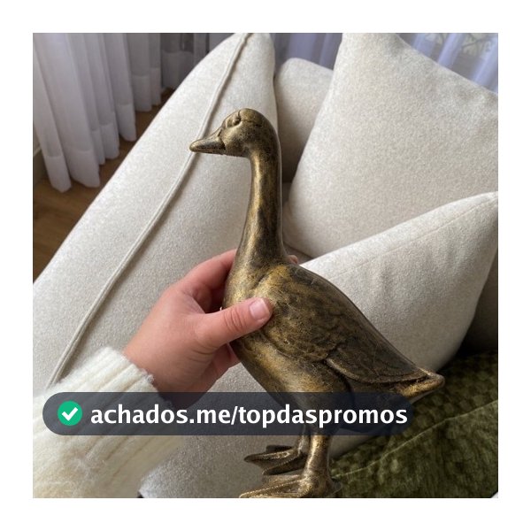Ganso Decorativo Dourado Envelhecido 25cm | Plástico Impressão 3D