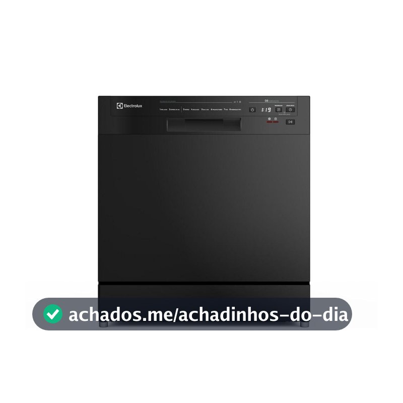 Lava-Louça Electrolux 8 Serviços Preta com Programa Lava e Seca 50 min (LP08E)