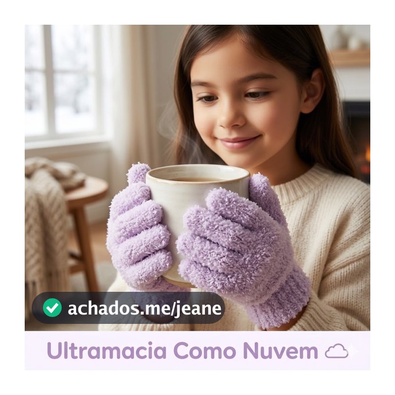 Luva Infantil Quente De Lã Inverno Menino Menina Gatinho Fofa