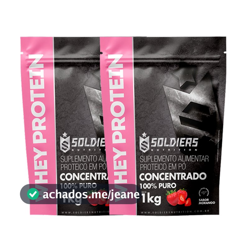 Kit Whey Protein Concentrado 2kg Proteína Concentrada- Soldiers Nutrition
