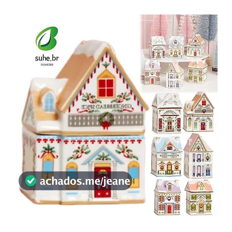 Frascos De Casa De Especiarias SFBSF Village , Mini De Vila De Férias Fofa , Decoração De Mesa