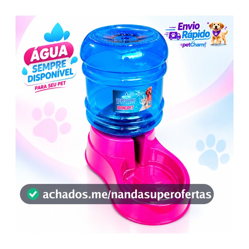 Bebedouro Automático Grande Cachorro Gato Galão de 10 Litros