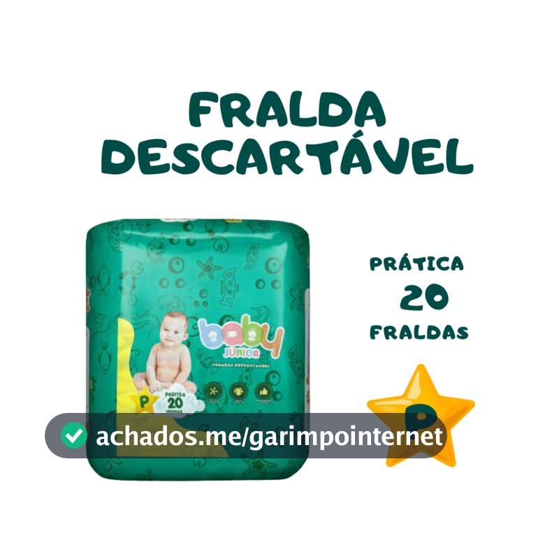 Fralda Descartável Prática P Pacote Com 20 unidades Infantil Fraldas Ajustável e Anti Assadura